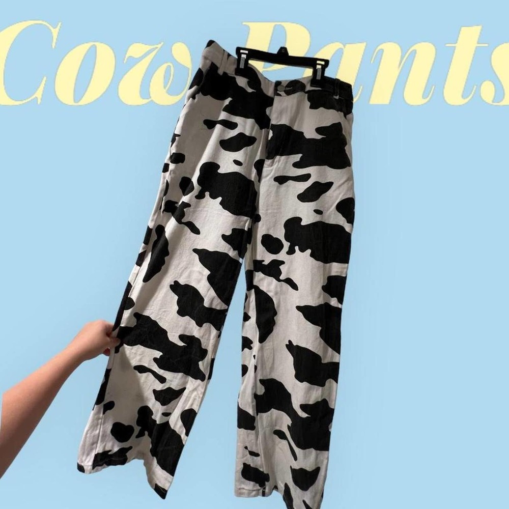 Straight legged cow pants